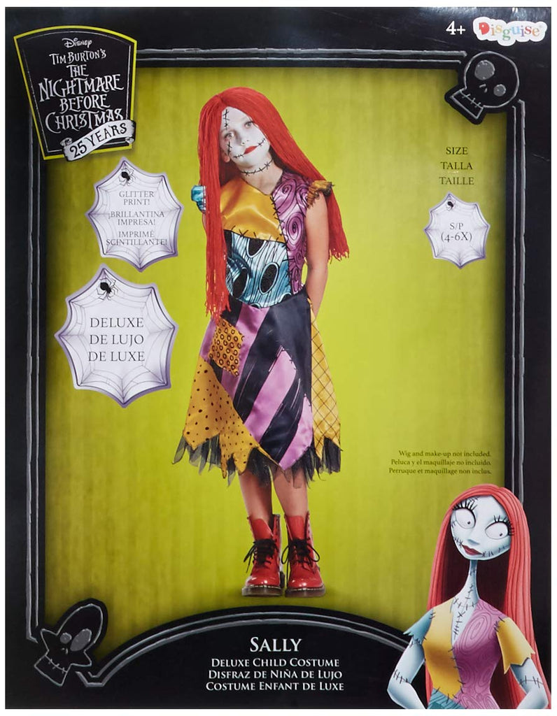 Disguise Disney Sally Nightmare Before Christmas Deluxe Girls' Costume, S (4-6x)