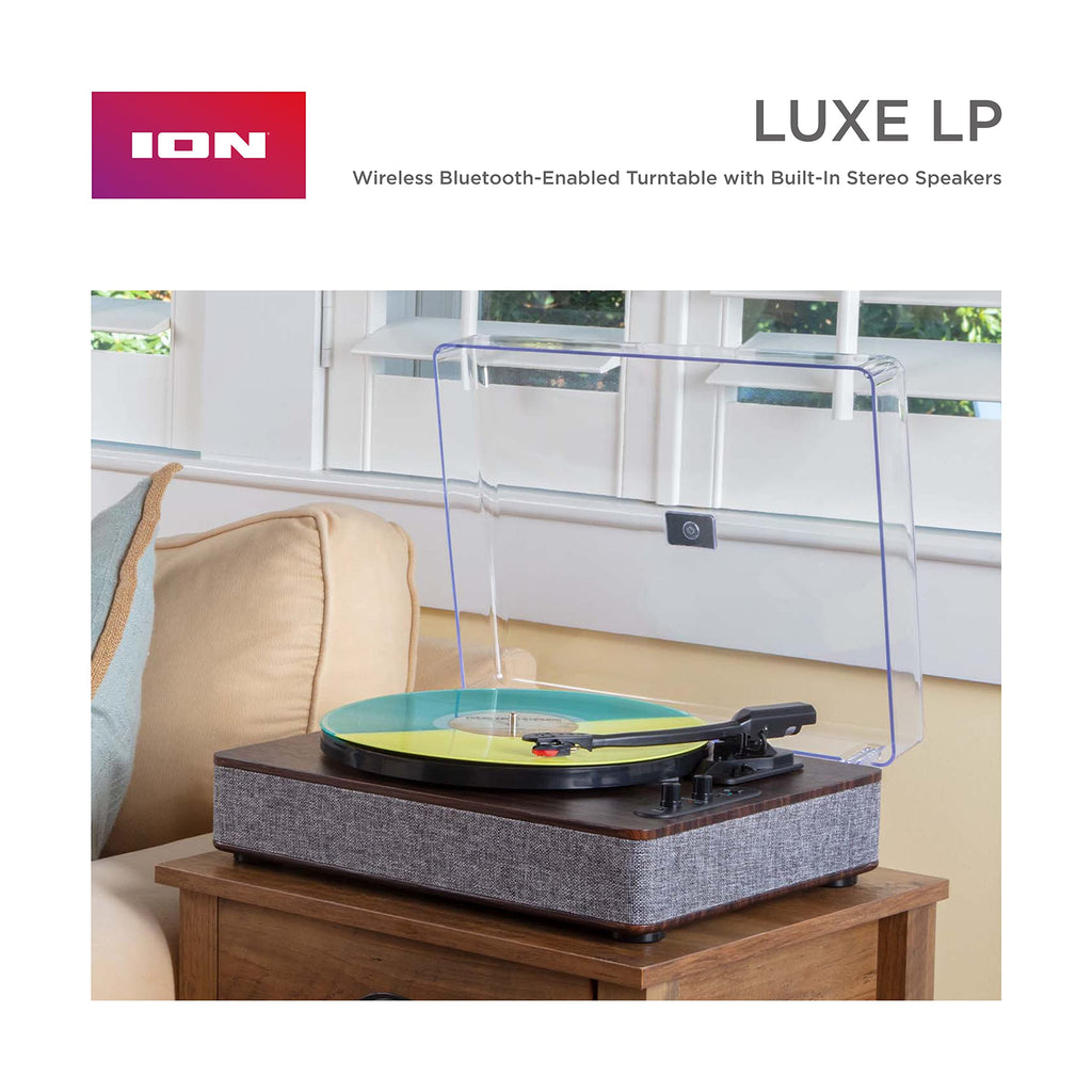 ION Luxe LP Bluetooth Vinyl Record Player with Speakers